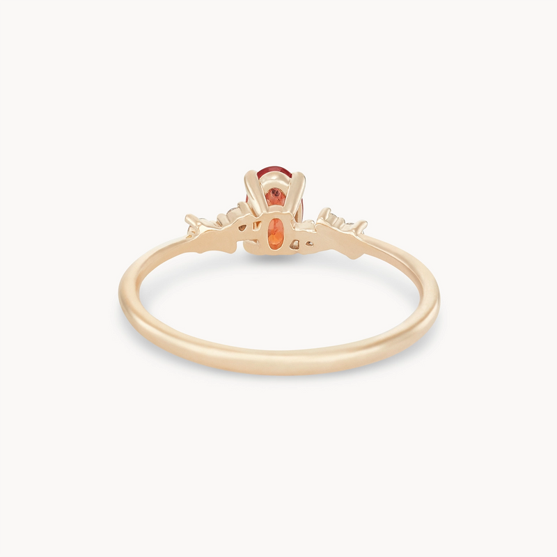 sweetest thing one-of-a-kind - 14k yellow gold ring, coral sapphire
