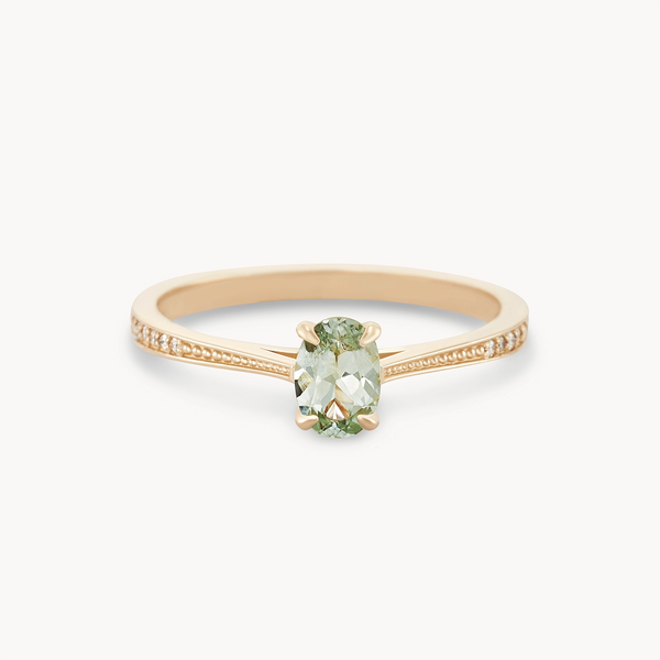 sweet nothings one-of-a-kind - 14k yellow gold, sage green sapphire