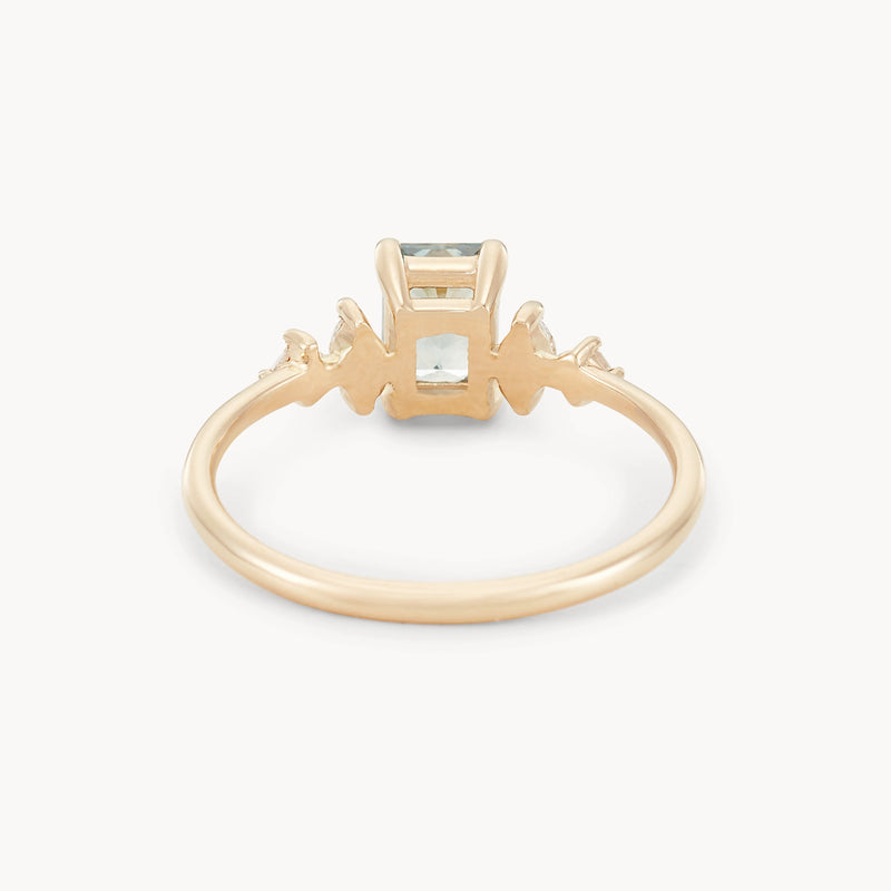 sylvan promise one-of-a-kind ring - 14k yellow gold, radiant cut sapphire
