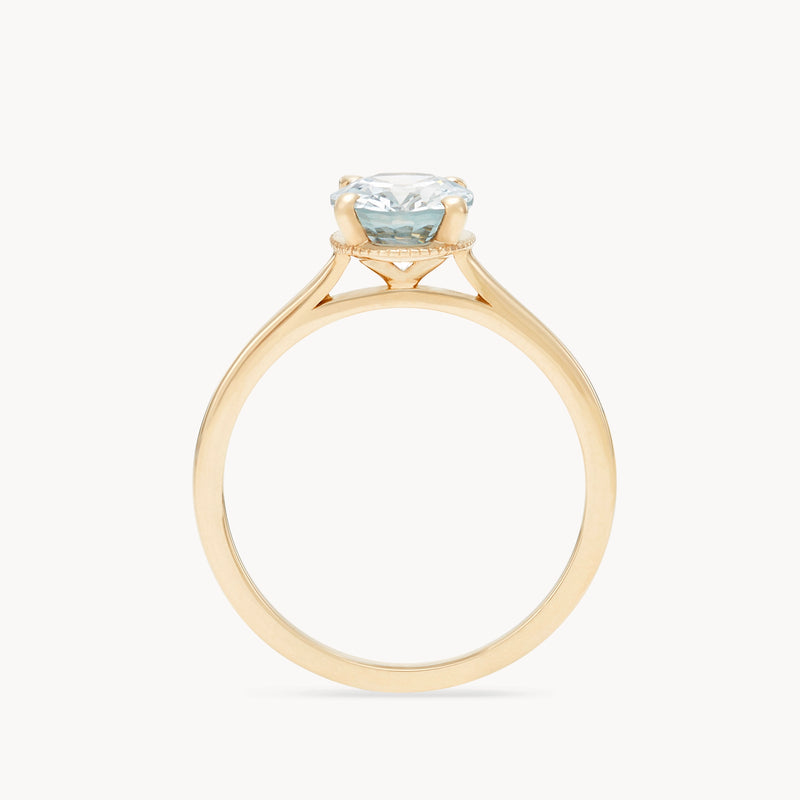 the pull of you one-of-a-kind ring - 14k yellow gold, oval sapphire