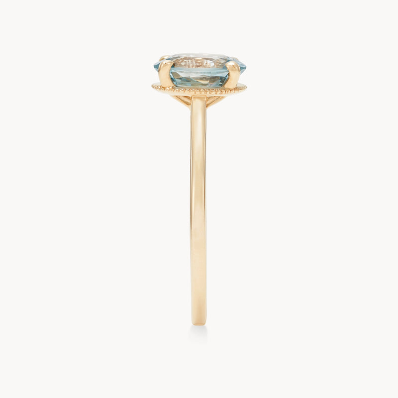 the pull of you one-of-a-kind ring - 14k yellow gold, oval sapphire
