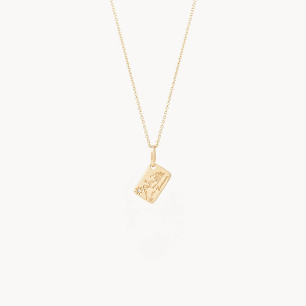 vancouver charm & chain bundle - 10k yellow gold, brilliant diamond