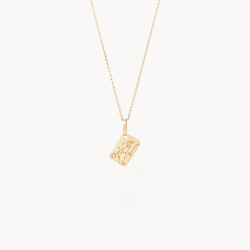 vancouver charm & chain bundle - 10k yellow gold, brilliant diamond