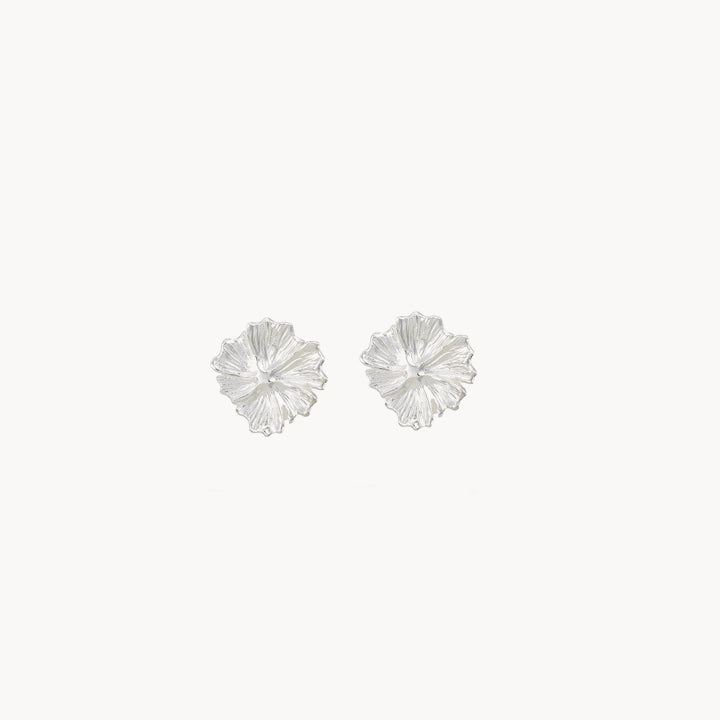 larger wildflower earrings sterling silver
