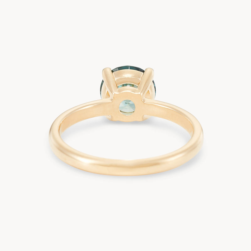 woodland grace one-of-a-kind ring - 14k yellow gold, round sapphire