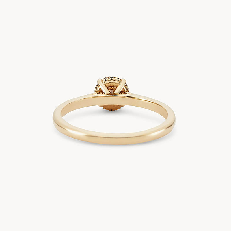 0.5 Carat marquesa ring - 14k yellow gold, white diamond