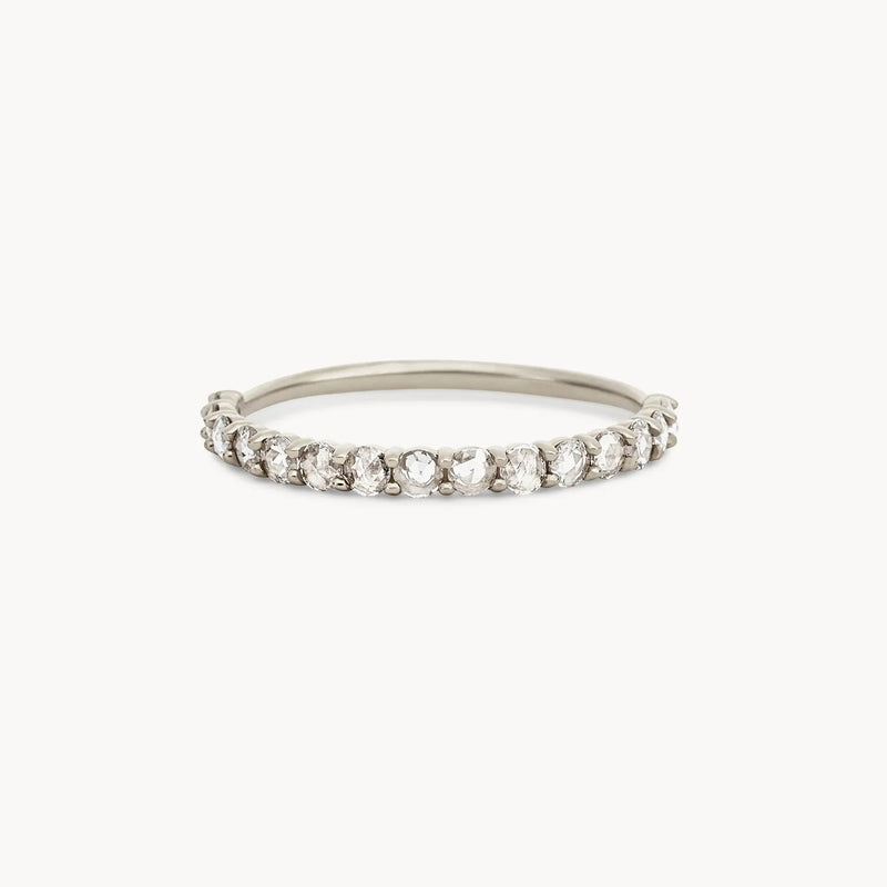 Moonglade ring - 14k white gold, white diamonds