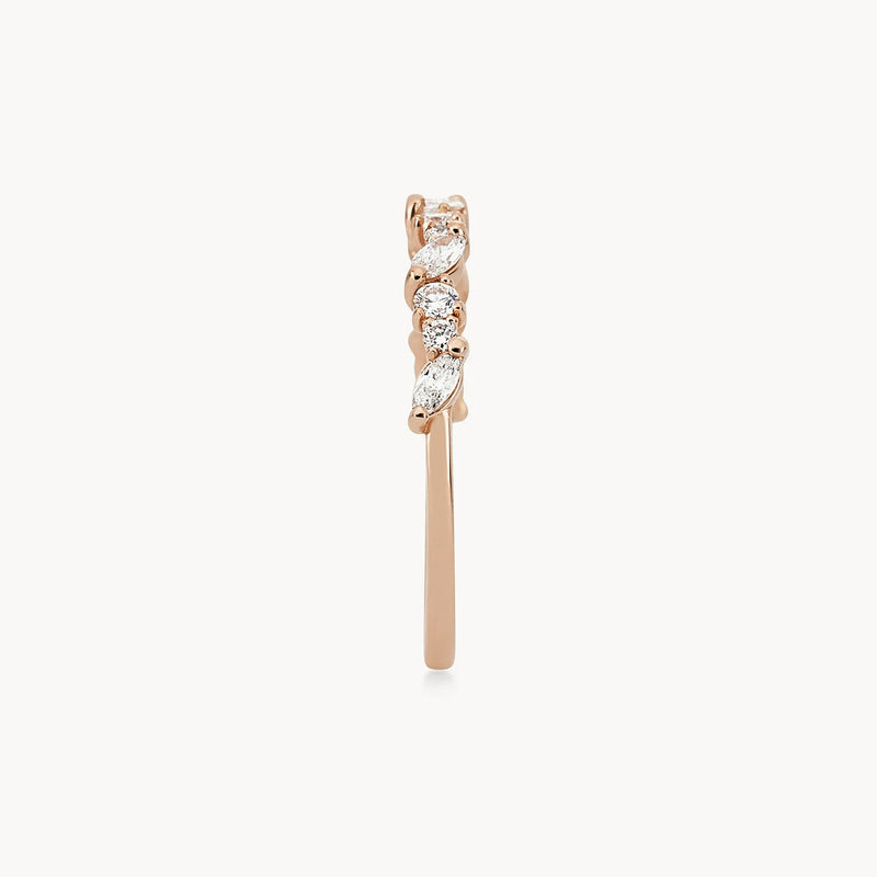 reverie band - 14k rose gold, white diamond
