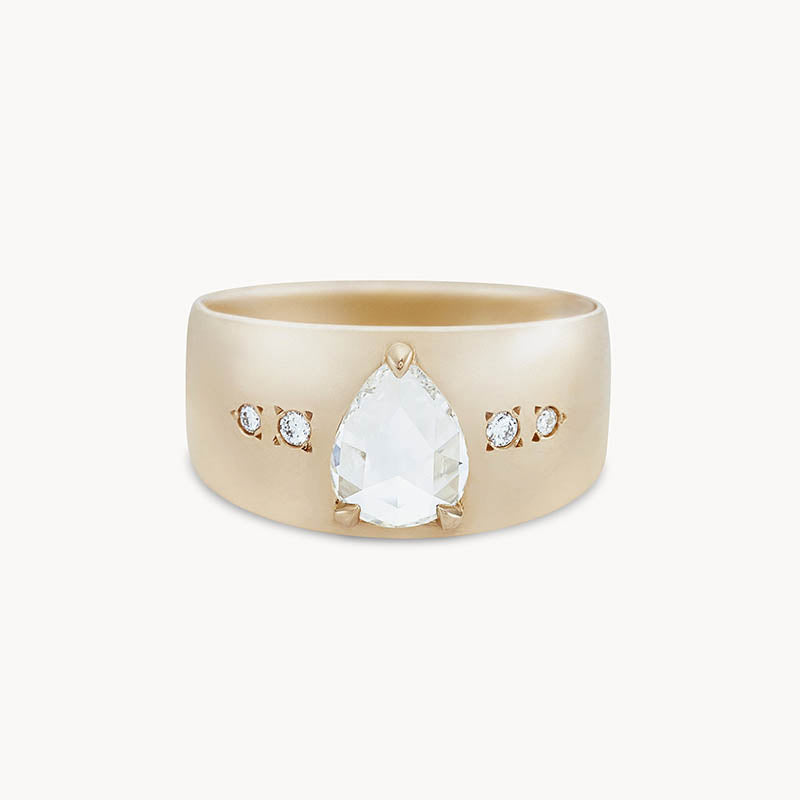 endless fortitude ring one-of-a-kind - 14k yellow gold, white diamond