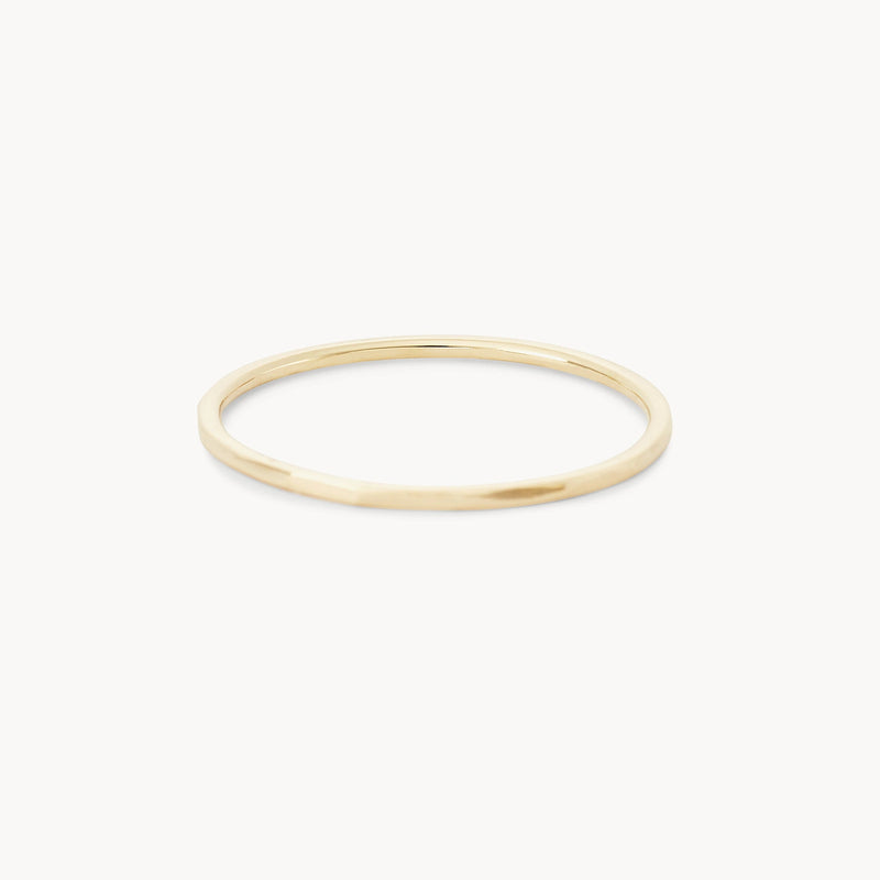 Faceted felicity stacking ring - 10k yellow gold