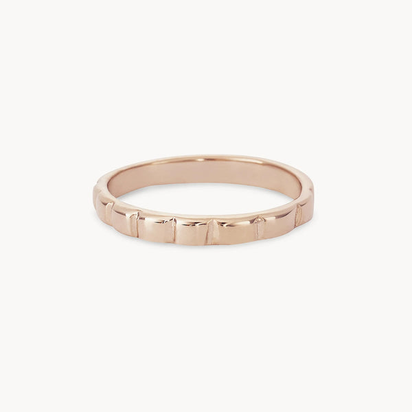 peaks and valleys ring - 10k rose gold
