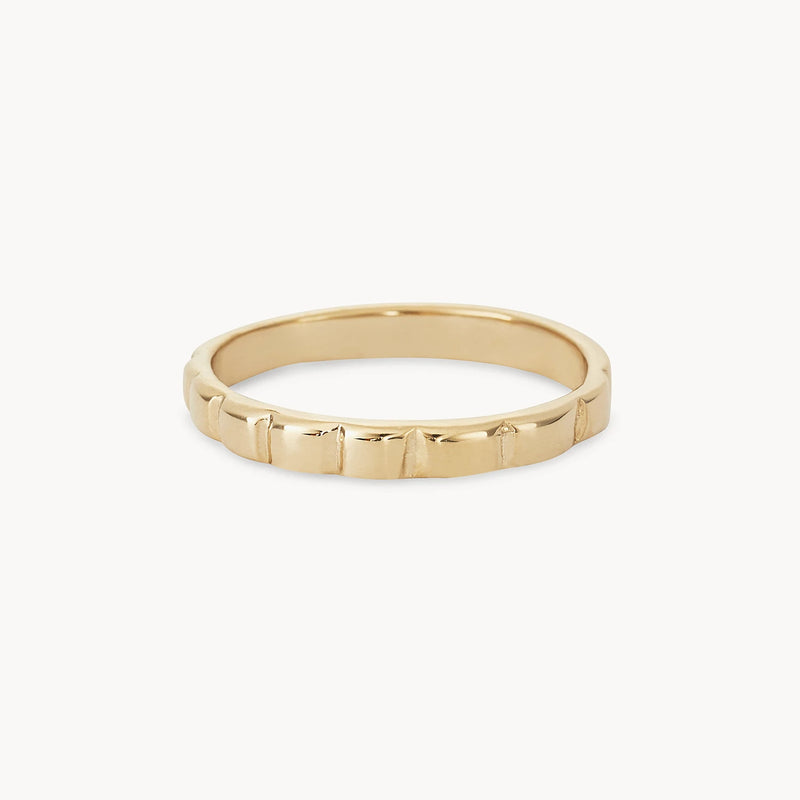 peaks and valleys ring - 10k yellow gold