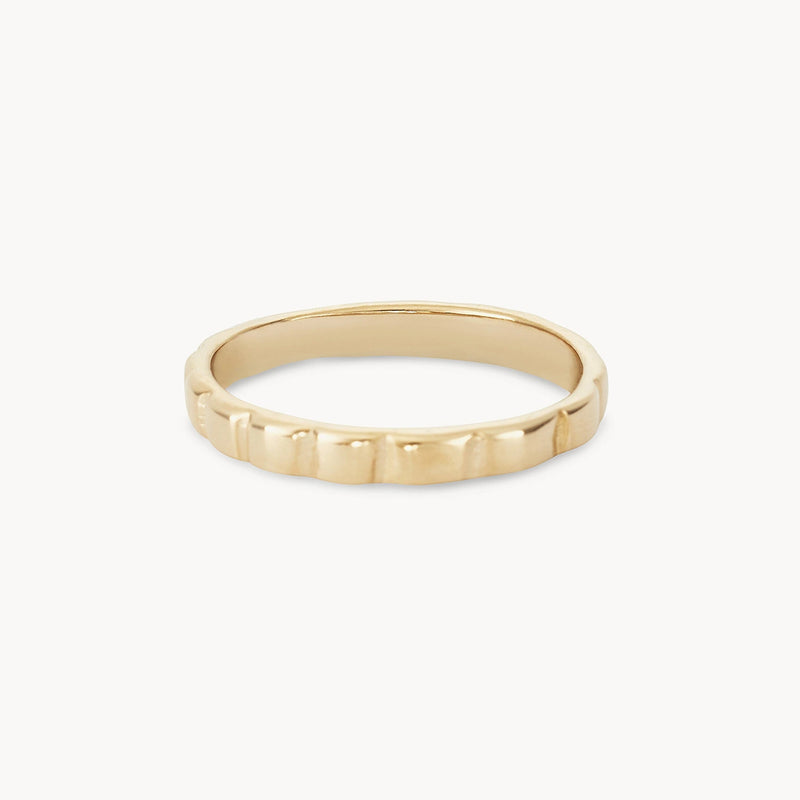 peaks and valleys ring - 10k yellow gold