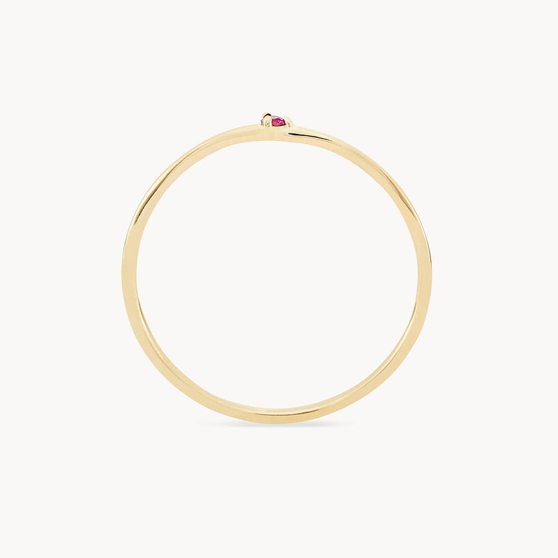 serendipity ruby ring - 14k yellow gold, precious gems