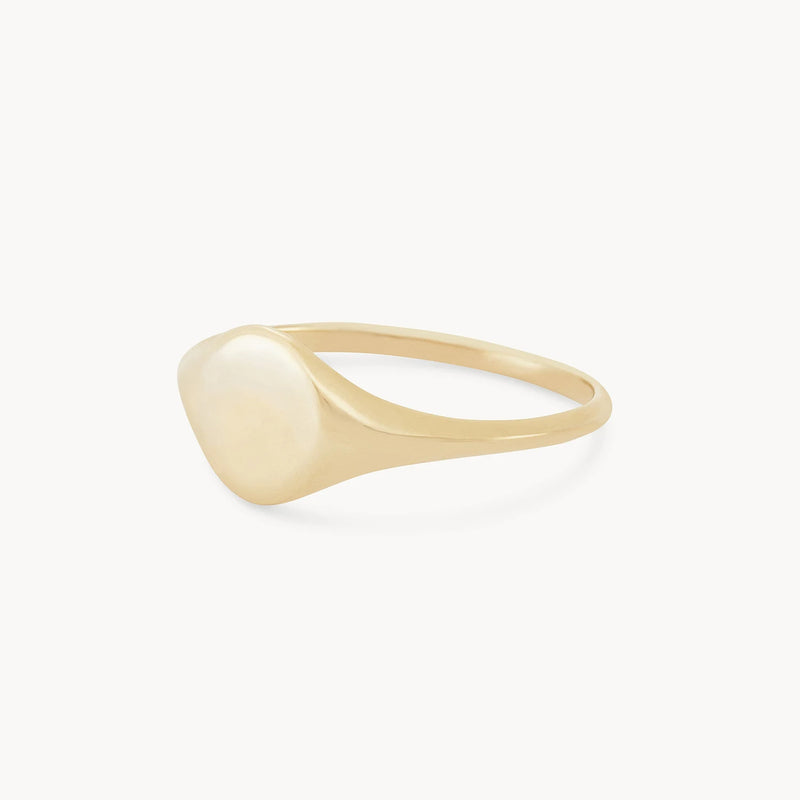 loyalty signet ring rose gold - 10k rose gold, engravable