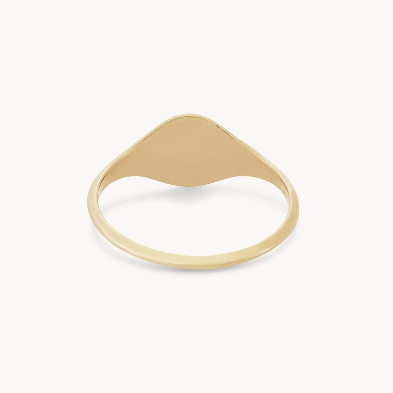 loyalty signet ring rose gold - 10k rose gold, engravable