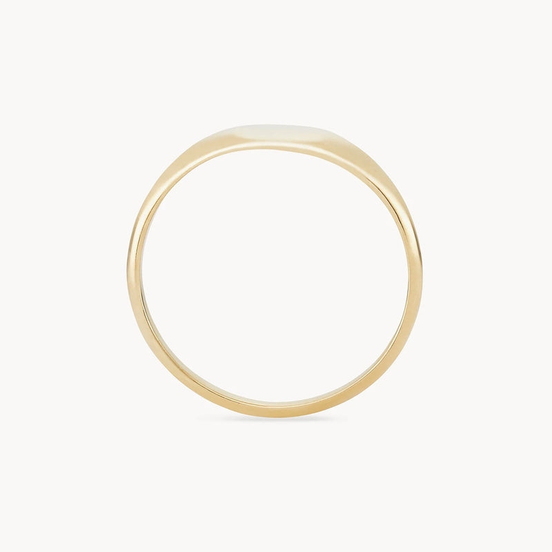 Loyalty signet ring - 10k yellow gold, engravable