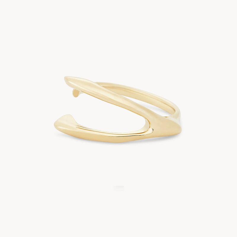 wishbone ring - 14k yellow gold