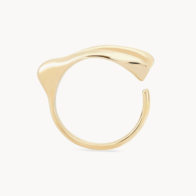 wishbone ring - 14k yellow gold