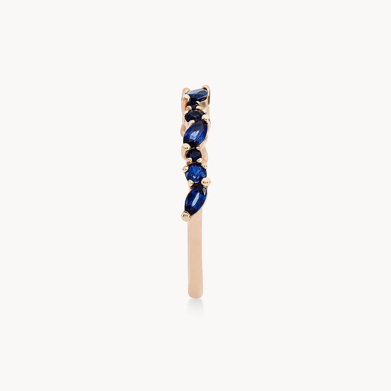 reverie band - 14k rose gold, blue sapphire