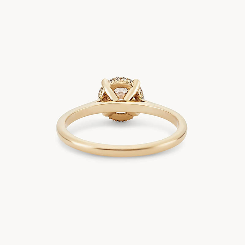 1 Carat marquesa ring - 14k yellow gold, white diamond