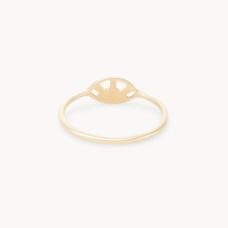 all-seeing evil eye ring - 14k yellow gold