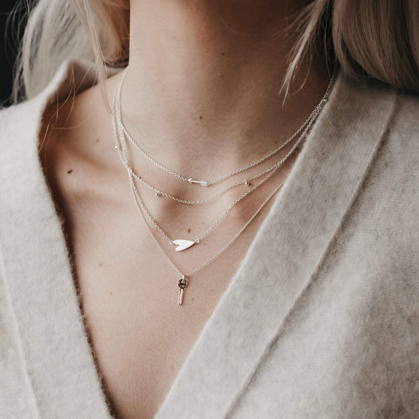 sideways heart necklace