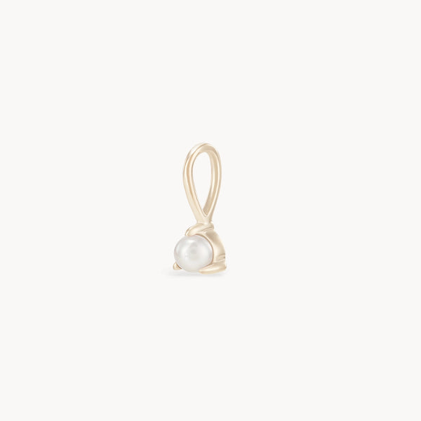 serendipity june birthstone charm - 14k yellow gold, pearl