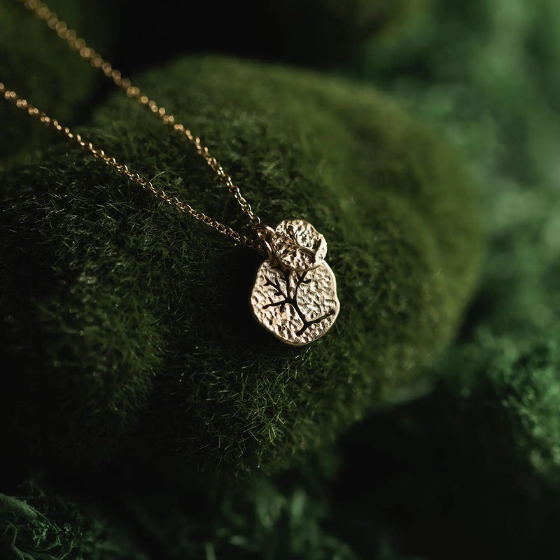 Always connected tree of life necklace - 14k yellow gold