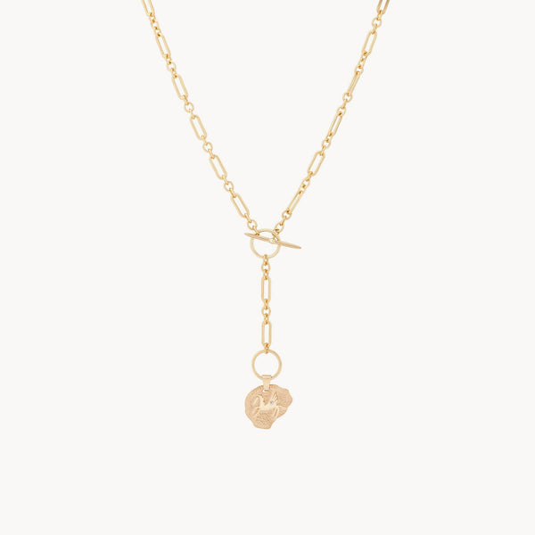 Boundless pegasus medallion pendant necklace - 14k yellow gold
