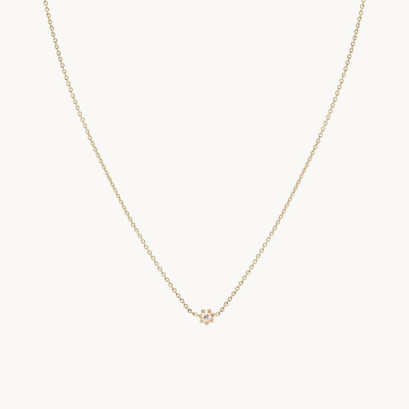 Dainty diamond nova necklace - 14k yellow gold
