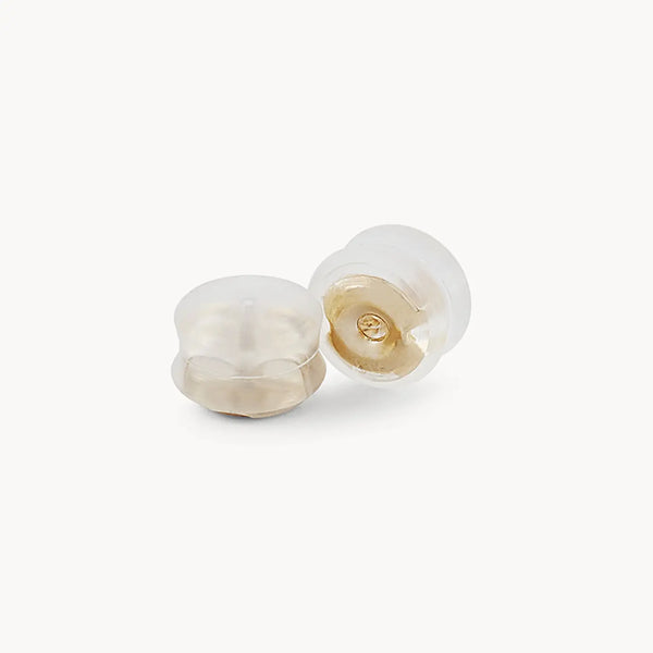 Earring backings - 14k yellow gold, silicone