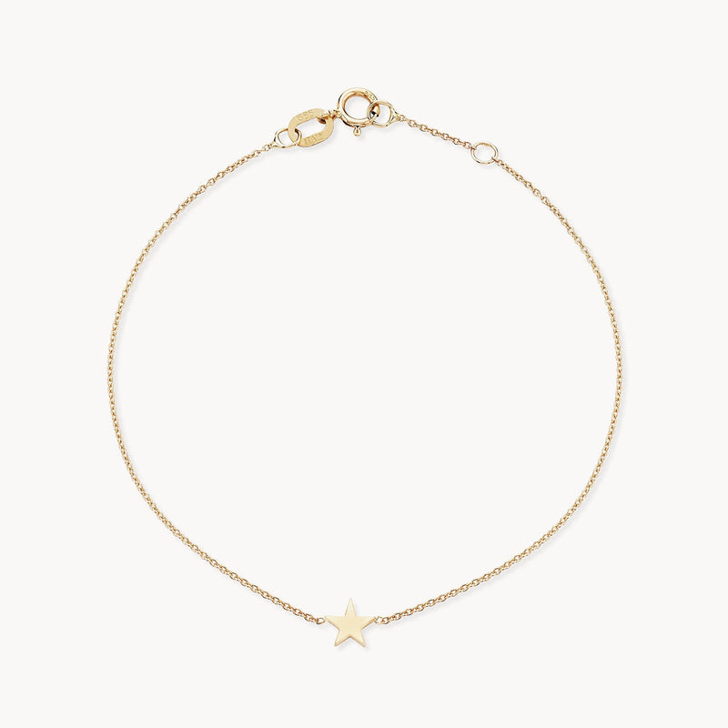 Everyday little stella star bracelet - 14k yellow gold