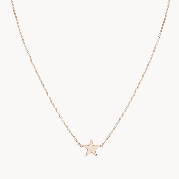 Everyday little stella star necklace rose gold - 14k rose gold