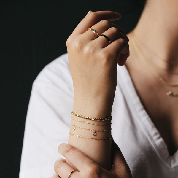 Honey dipper bracelet - 14k rose gold