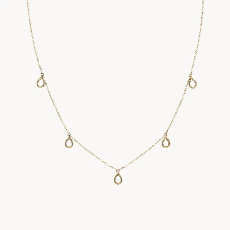 Honey dipper necklace - 14k yellow gold