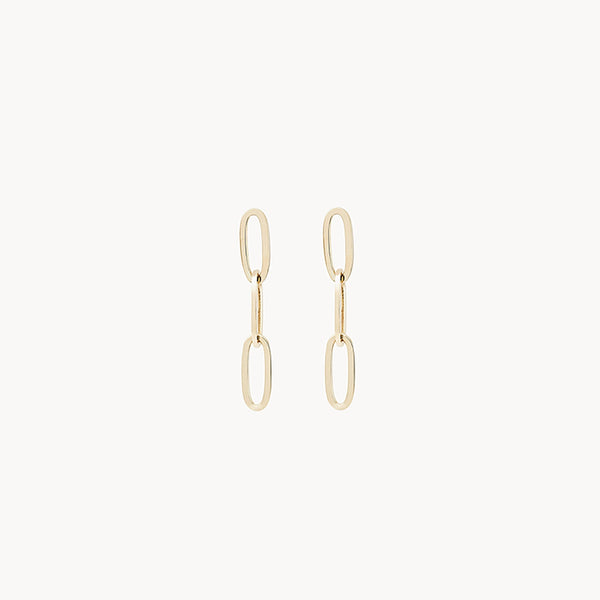 inseparable chain earring - 14k yellow gold