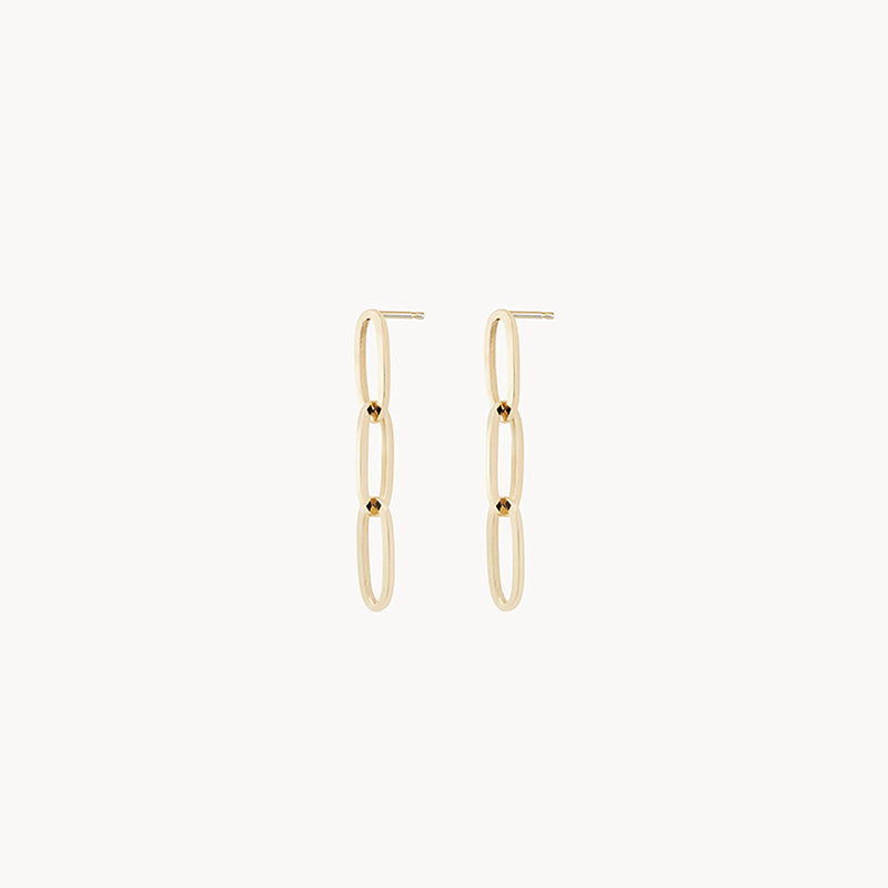 inseparable chain earring - 14k yellow gold