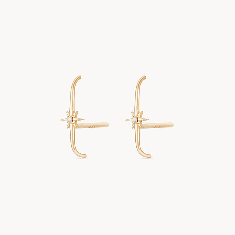 Infinity suspender earring - 14k yellow gold