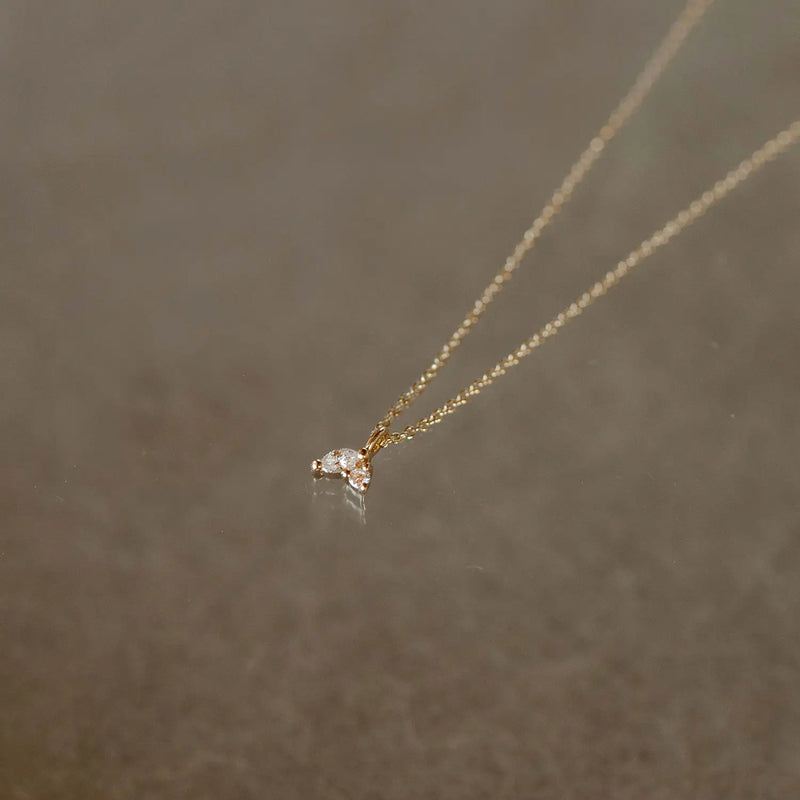 Lean on me diamond necklace - 14k yellow gold
