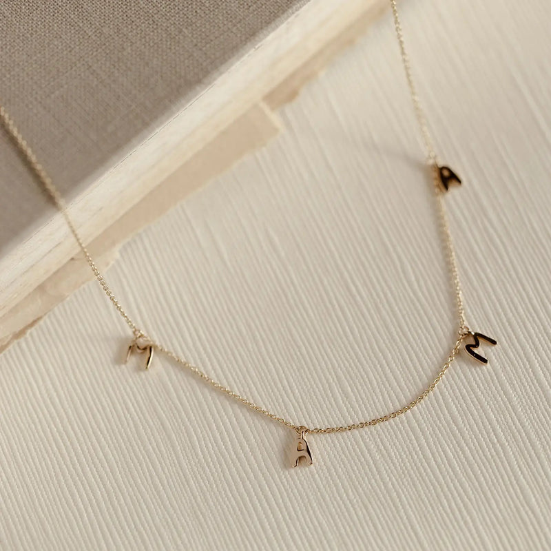 the mama necklace - 14k yellow gold