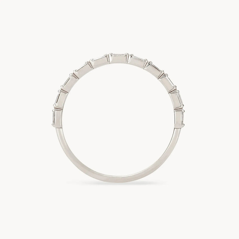 the moirai ring - 14k white gold, white diamond
