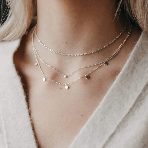 pirouette choker necklace - sterling silver