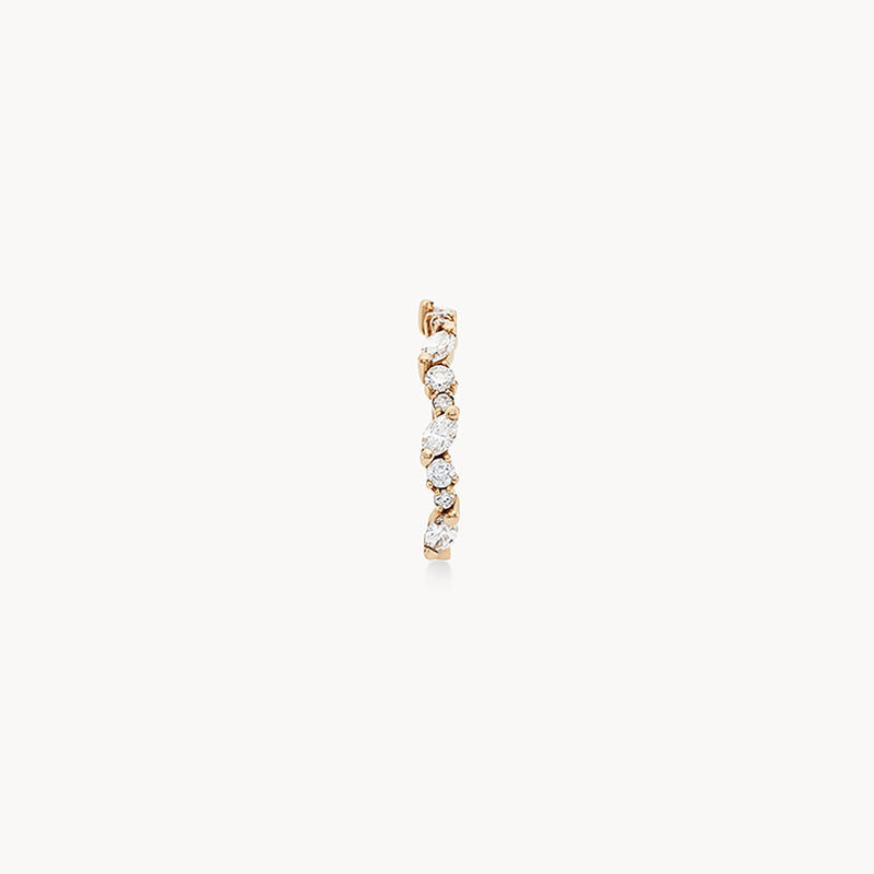 reverie ear cuff - 14k yellow gold, white diamond