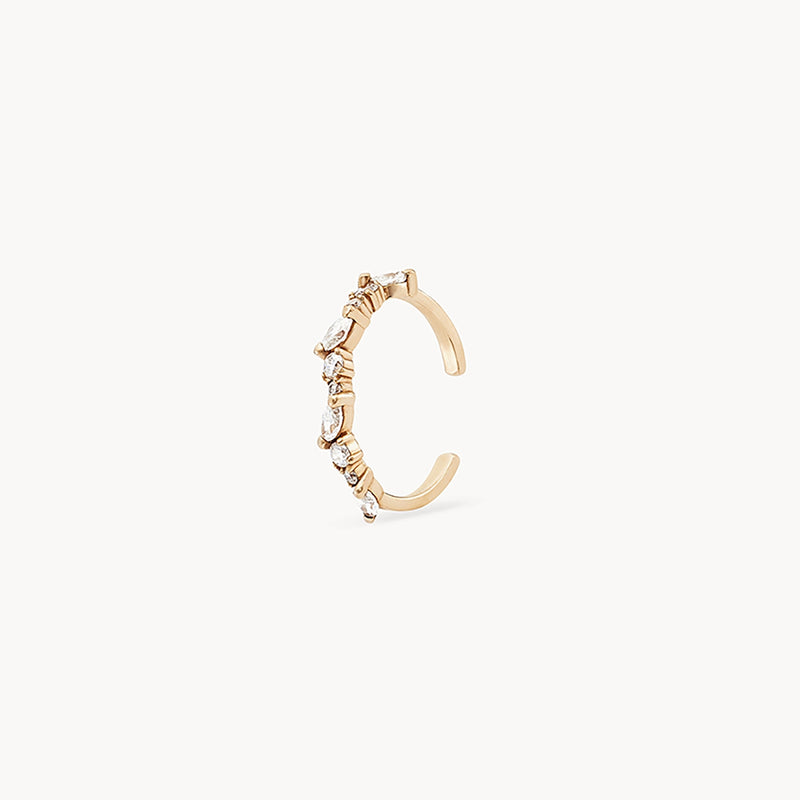 kindred reverie ear cuff - 14k yellow gold, white diamond