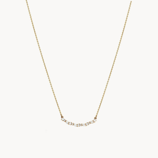 reverie necklace - 14k yellow gold, white diamond