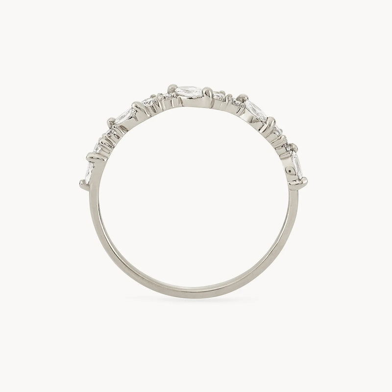 reverie band - 14k white gold, white diamond