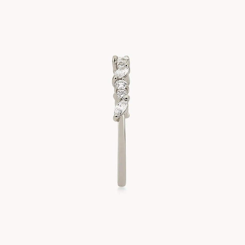 reverie band - 14k white gold, white diamond
