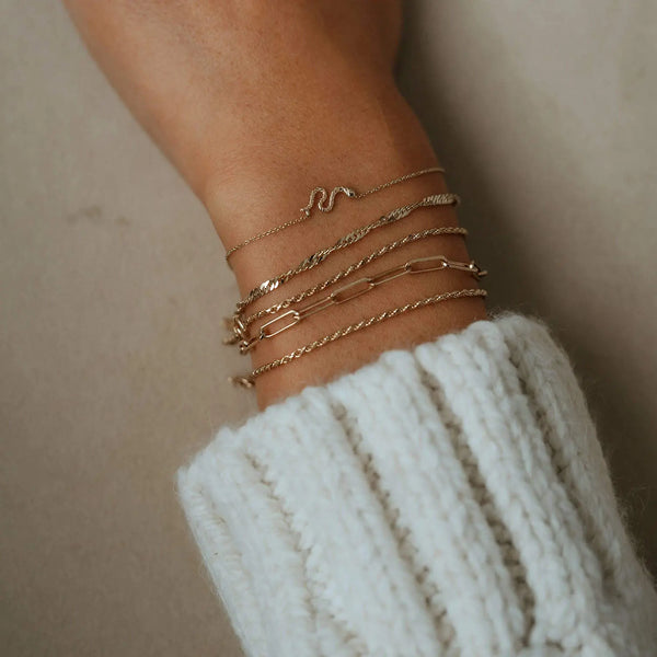 revival snake bracelet - 14k rose gold