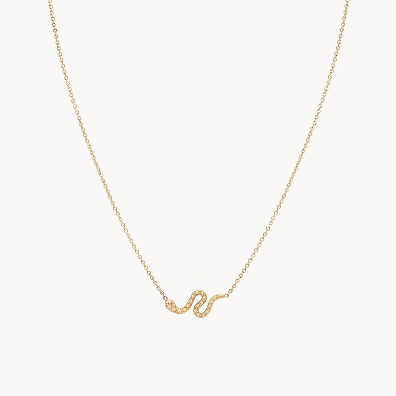 revival snake necklace - 14k yellow gold